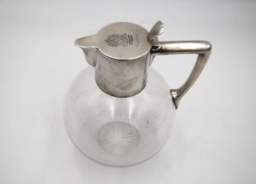 Crystal Decanter with 800 Silver Mount and Count’s Coat of Arms