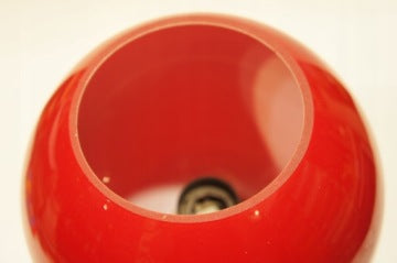 Polish Polam Wieliczka Red Glass Lamp