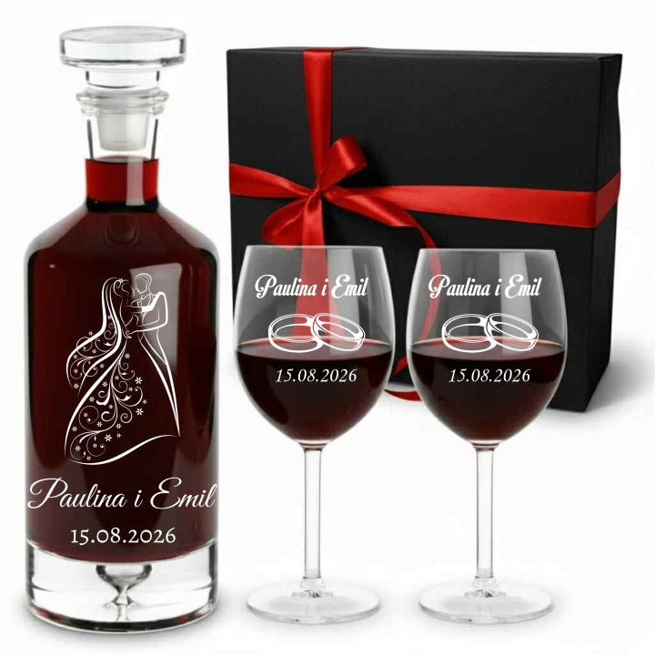 Personalised Decanter and Shot Glass Set for Bridesmaid or Special Occasion
