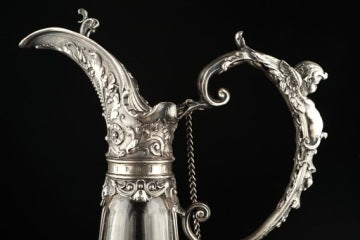 Large Art Nouveau Wine Decanter by WMF