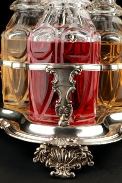 Decorative Stand with Decanters for Fruit Liqueurs