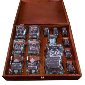 Personalised Decanter Gift Set for 18th, 30th, 40th or 50th Birthday