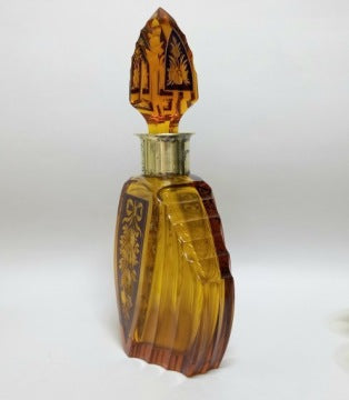 1936 Crystal Decanter and Glass Set with Silver Mounting