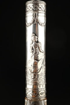 Large 19th-Century Silver-Mounted Decanter