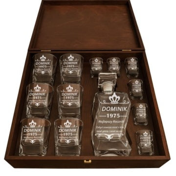 Personalised Decanter Gift Set for 18th, 30th, 40th or 50th Birthday