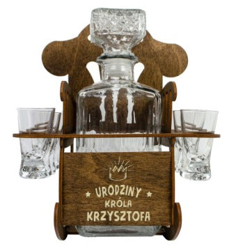 Rocking Chair-Themed Engraved Decanter Gift Set for Grandfather