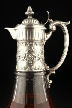 Large Silver-Mounted Wine Decanter by Koch & Bergfeld