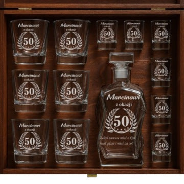 Personalised Decanter Gift Set for 18th, 30th, 40th or 50th Birthday