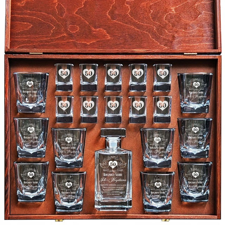 XXL 1010 Decanter Set with Glasses and Shot Glasses for Wedding Gift