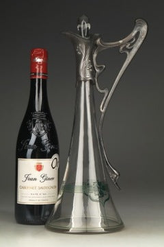 Large Art Nouveau Wine Decanter by WMF