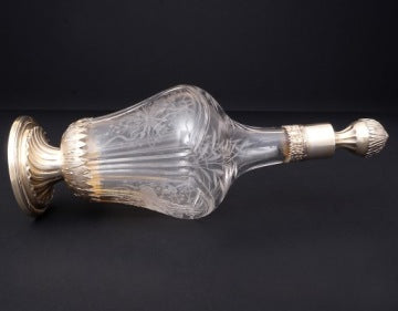 Charles Hack Crystal Decanter with Gilded Silver Mount, 25.5 cm