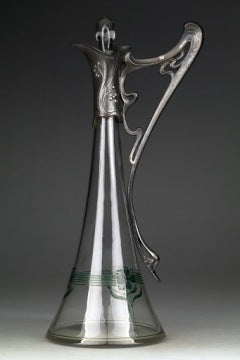 Large Art Nouveau Wine Decanter by WMF