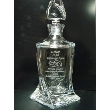 Personalised Whisky Decanter Set with 6 Engraved Glasses