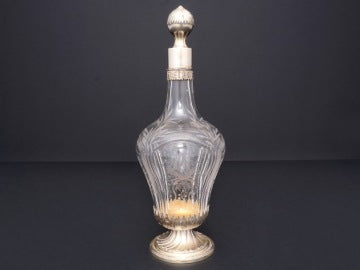Charles Hack Crystal Decanter with Gilded Silver Mount, 25.5 cm