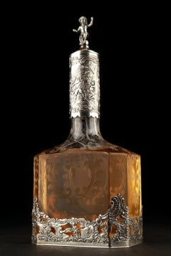 Large Hanau Silver-Mounted Decanter