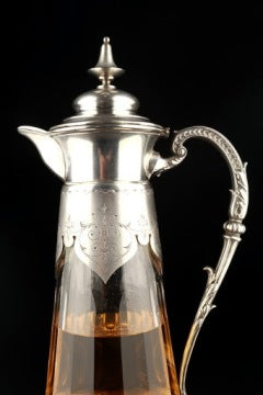 Large Silver-Mounted Wine Decanter by Koch & Bergfeld