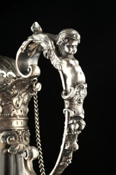 Large Art Nouveau Wine Decanter by WMF