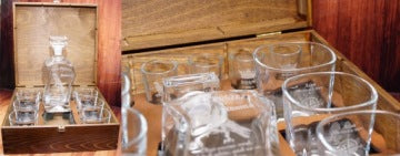 Engraved Whisky Gift Set with 6 Glasses, 6 Shot Glasses and Wooden Box