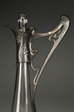 Large Art Nouveau Wine Decanter by WMF