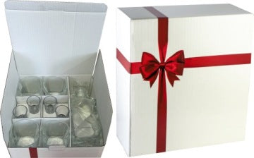 Engraved Decanter Set with 4 Shot Glasses and 4 Drinking Glasses