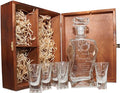 Engraved Decanter and 6 Shot Glasses in Gift Box