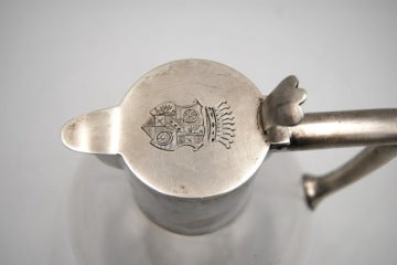Crystal Decanter with 800 Silver Mount and Count’s Coat of Arms