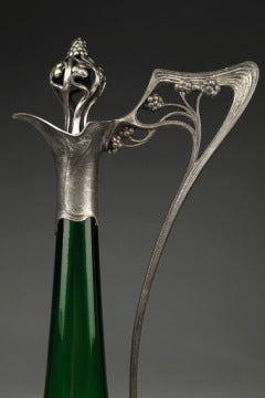 Large Art Nouveau Wine Decanter by Albert Kohler