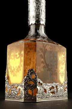 Large Hanau Silver-Mounted Decanter