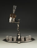Art Nouveau Decanter Stand with Glasses by Albert Kohler