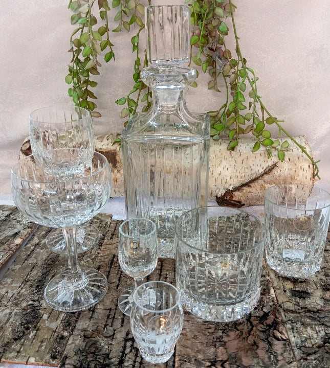 Zawiercie 37-Piece Crystal Glass Set with 0.75 L Decanter