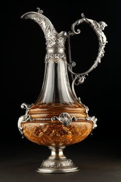 Large Art Nouveau Wine Decanter by WMF
