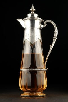 Large Silver-Mounted Wine Decanter by Koch & Bergfeld