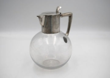 Crystal Decanter with 800 Silver Mount and Count’s Coat of Arms