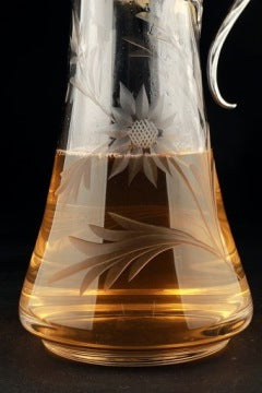 Large Art Nouveau Wine Decanter in 925 Silver by Topazio