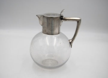 Crystal Decanter with 800 Silver Mount and Count’s Coat of Arms