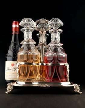Decorative Stand with Decanters for Fruit Liqueurs