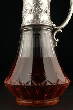 Large Silver-Mounted Wine Decanter by Koch & Bergfeld