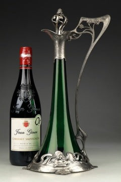 Large Art Nouveau Wine Decanter by Albert Kohler