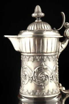 Large Silver-Mounted Wine Decanter by Koch & Bergfeld