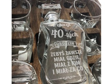 VIP Gift Box with Decanter, Glasses and Shot Glasses for Birthdays