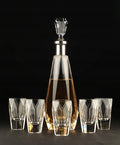 Art Deco Silver-Mounted Decanter Set with Glasses